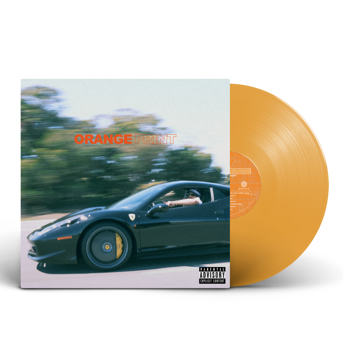 Orange Print Vinyl