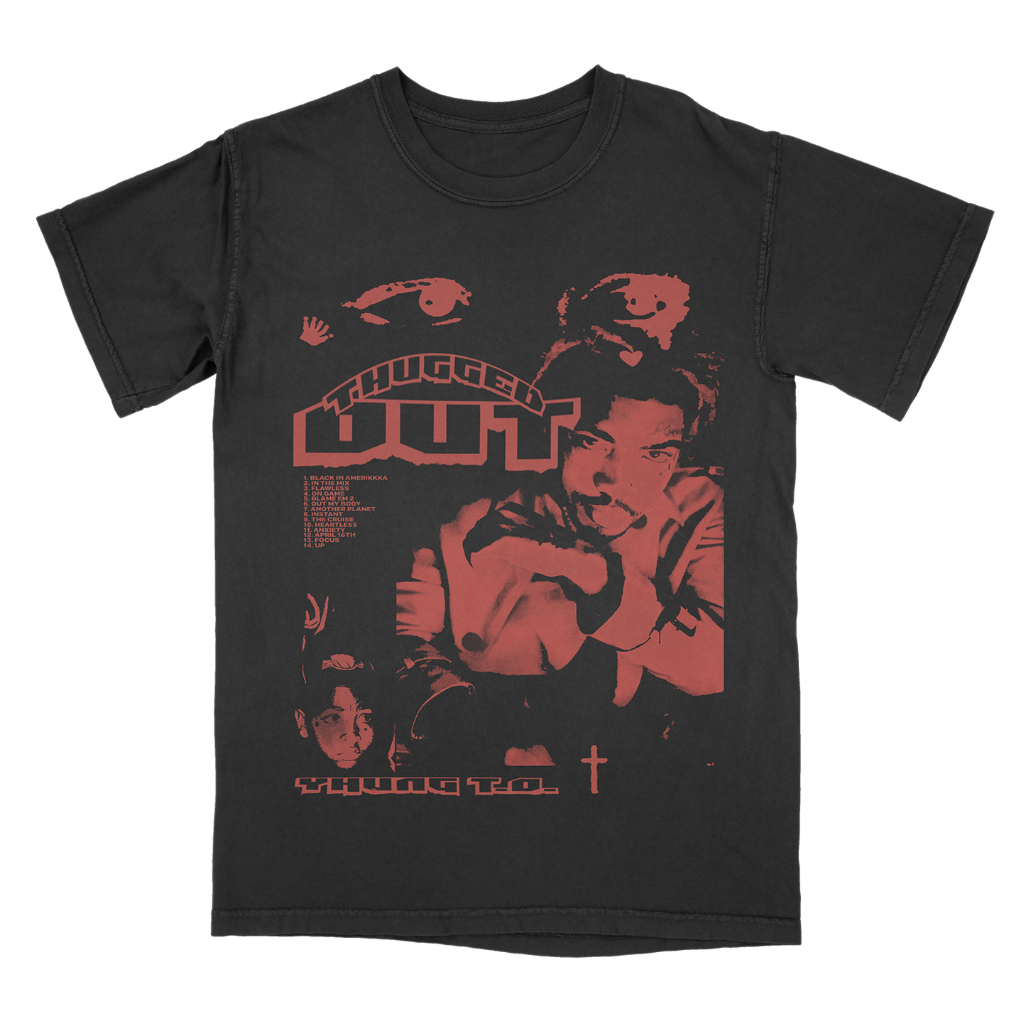 Yhung T.O. - Thugged Out Portrait Red/Black T-Shirt