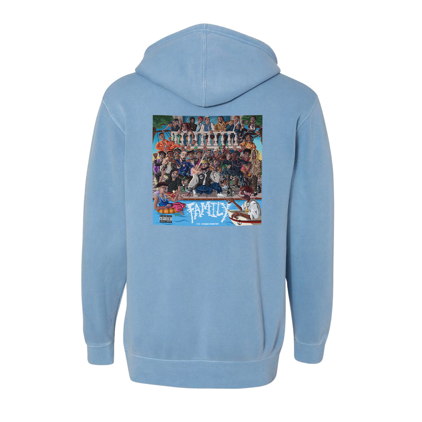 DJ Scheme - Blue FAMILY Album Hoodie