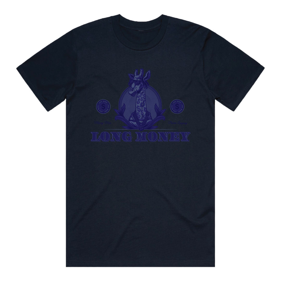 Long Money- Navy Tee