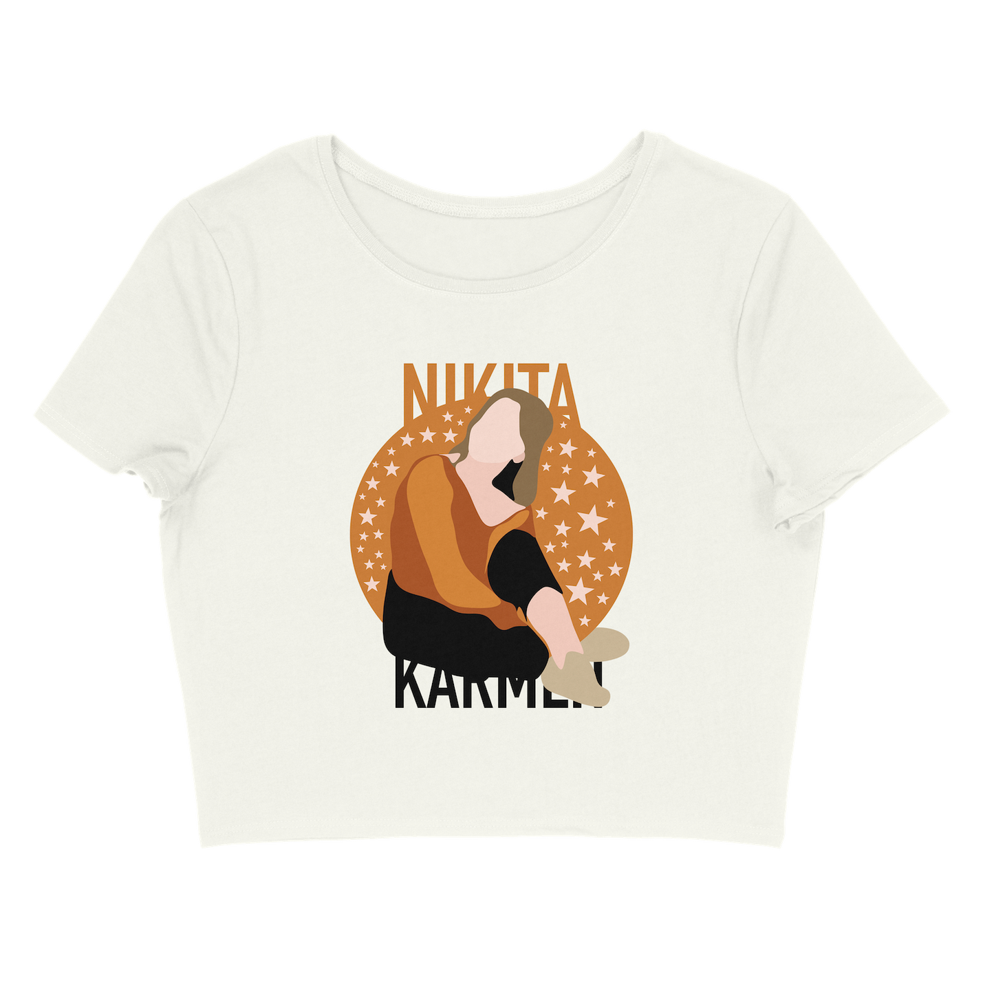 Nikita Karmen - Off-White Crop Tee