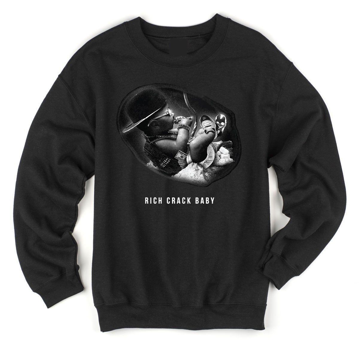 Young Dolph - Rich Crack Baby Crewneck - Black