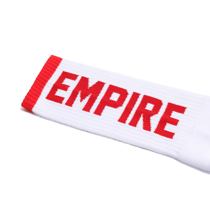 EMPIRE All-Star Socks (White/Red)