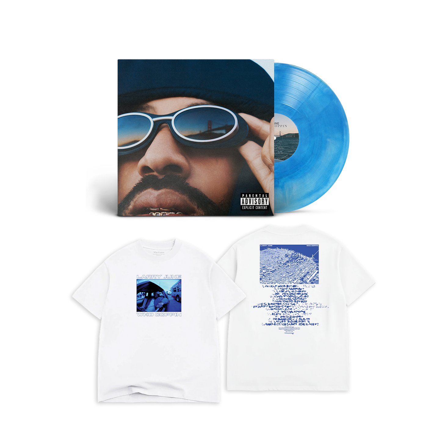 Who Coppin Vinyl & Machinist T-Shirt Fan Pack - Blue Galaxy