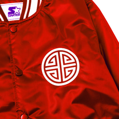 EMPIRE All-Star Satin Starter Jacket (Red)