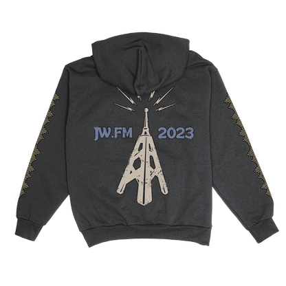 JW.FM Vintage Black Hoodie