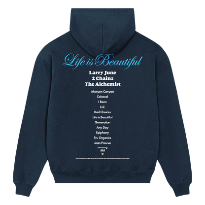 Life is Beautiful Album Hoodie (Navy)