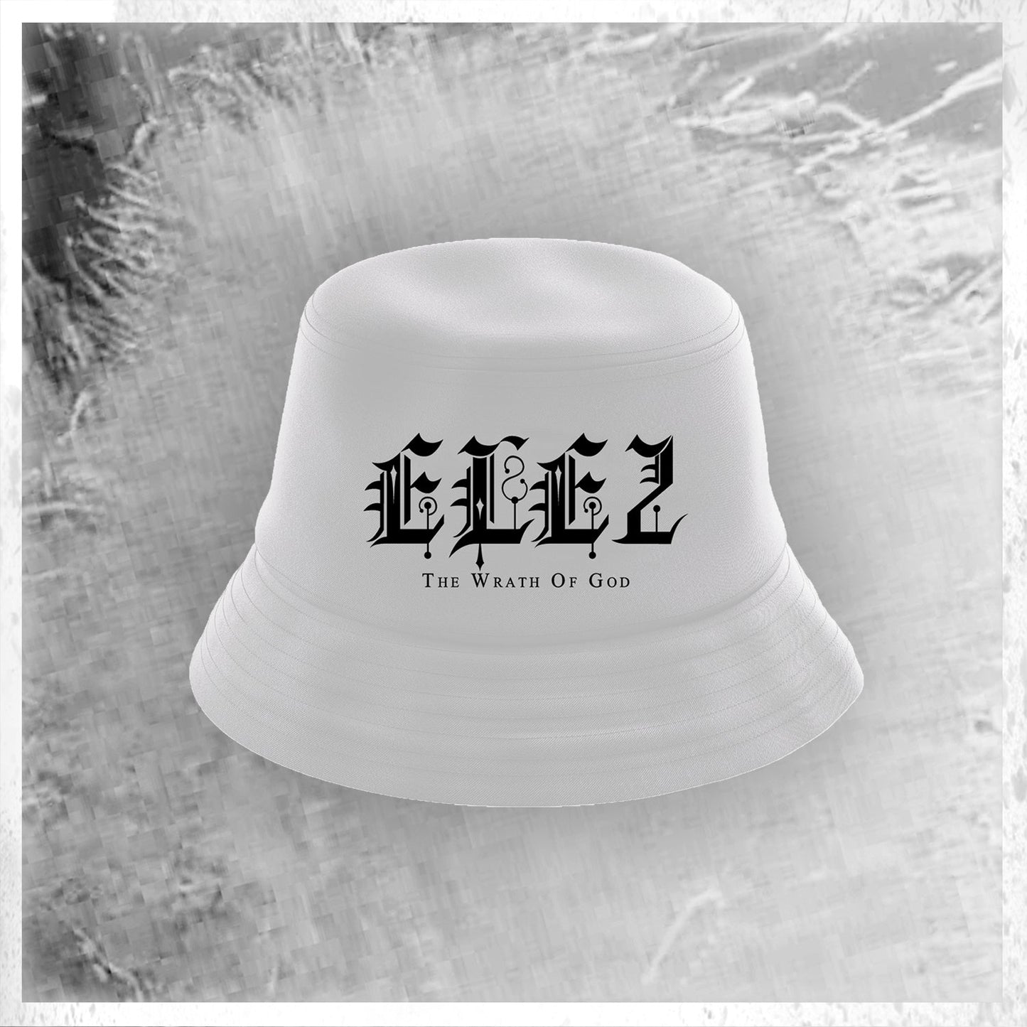 ELE2 Old English - White Bucket Hat