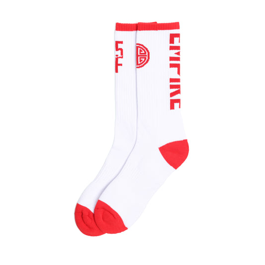 EMPIRE All-Star Socks (White/Red)