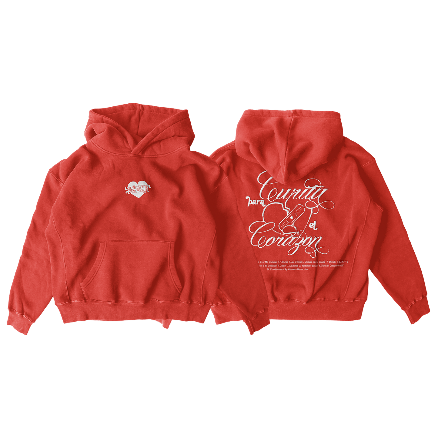 Curita Para El Corazon Hoodie (Red)