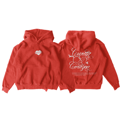 Curita Para El Corazon Hoodie (Red)