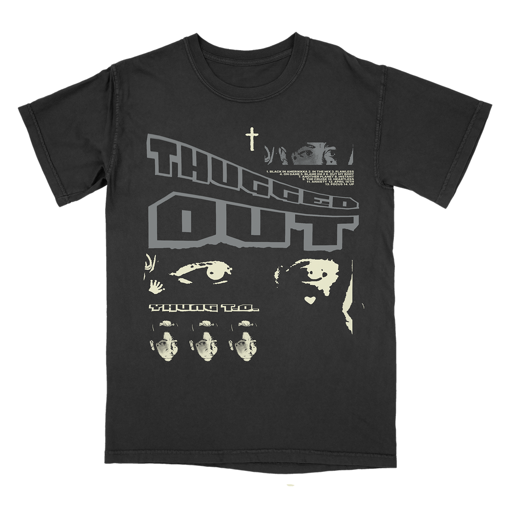 Yhung T.O. - Thugged Out Cross Black T-Shirt