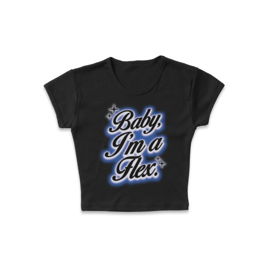 Flex Baby Rib Tee (Black)