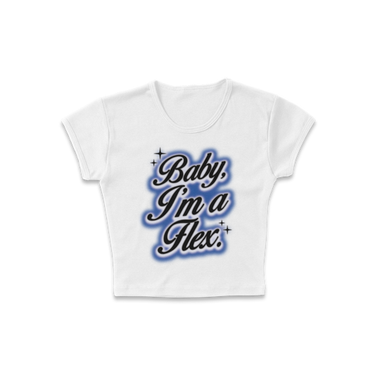 Flex Baby Rib Tee (White)