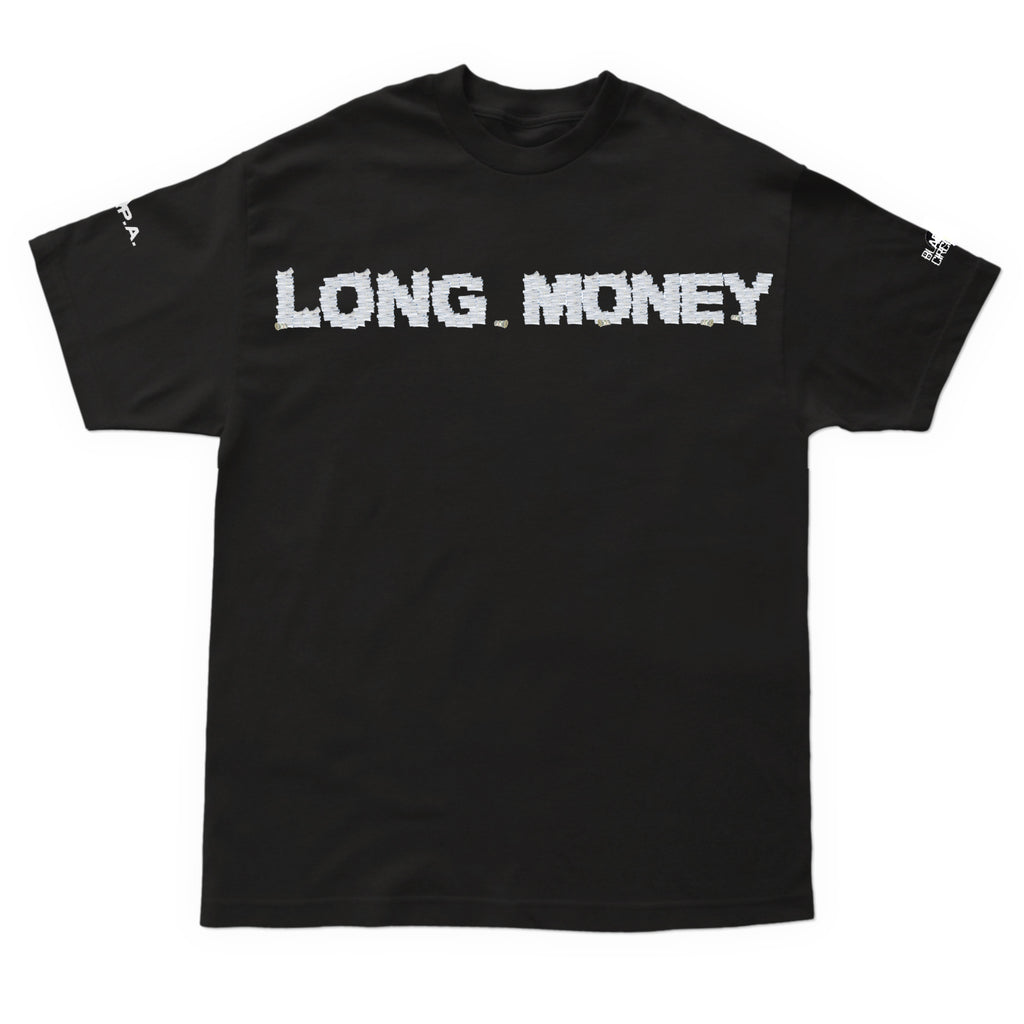 Long Money- Black Logo T Shirt