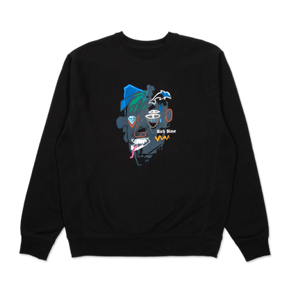 RICH SLAVE Black Crewneck