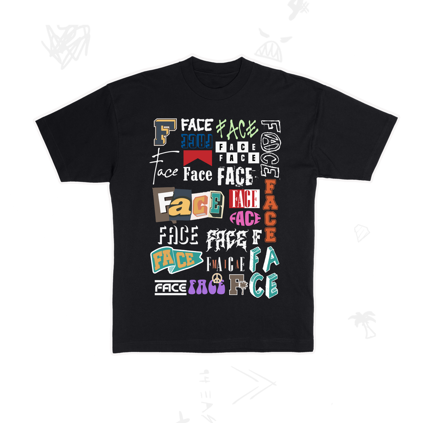 FACE Collage T-Shirt (Black)