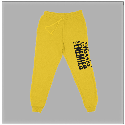 Married To My Enemies Yellow Joggers